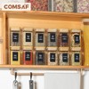 ComSaf 12Pcs Glass Spice Jars with Bamboo Lid, 8oz Airtight