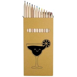 Azeeda 12 x 'Magarita Outline' Long 178mm Coloured Pencils/Pencil Set (PE00076971)