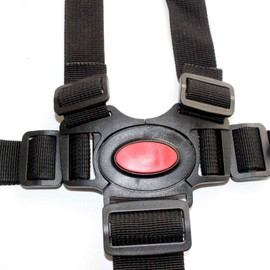 AWAVM Baby High Chair Straps Black Adjustable Baby Seat Belt 5 Point Harness Straps Safety High Chair Harness, High Chair Replacement Straps for Stroller High Chair Pram Buggy Children Kid Pushchair.