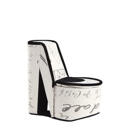 neolun 9-Inch Tall Display Jewelry Box with High Heel Shoe Design, Stencil Letter Print, and Storage Compartments, Multicolor
