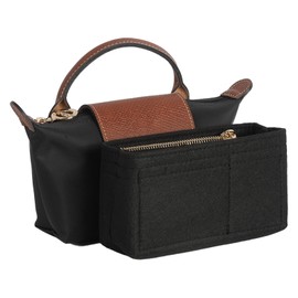 KOMHPS Bag Organizer Insert for Tote Bag, Felt Purse Organizer Handbag Backpack Compatible with Longchamp, Le Pliage, LV, Coach