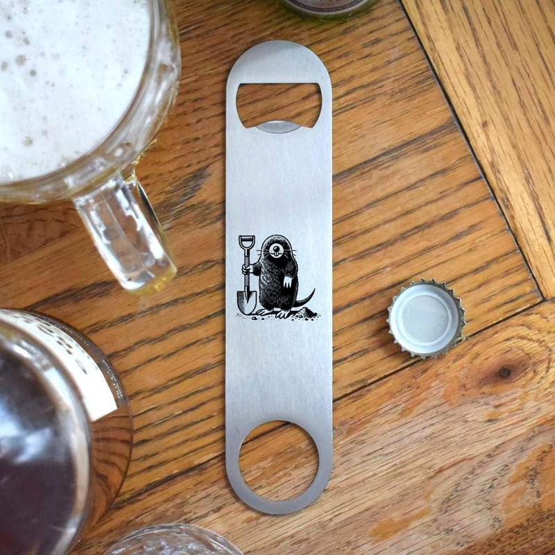 'Mole Digging with Shovel' Bar Blade Bottle Opener (BR00020032)