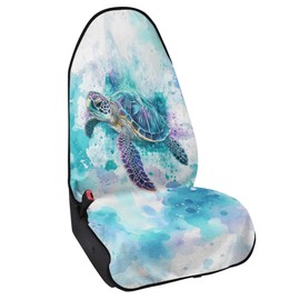 gearider Watercolor Sea Turtle Car Seat Covers Front Seats Waterproof Bucket Towel Seat Covers Anti-Slip Automotive Seat Cover Towel for After Workout Gym Swimming