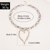 Chunky Gold Heart Necklace for Women Exaggerated Hollow Heart Necklace