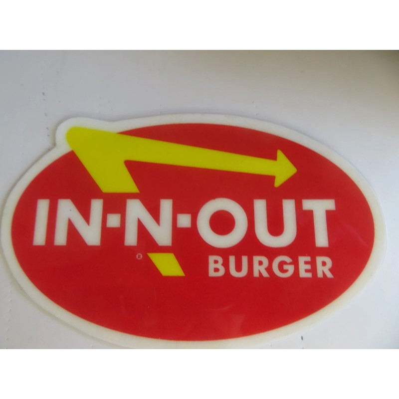 In-N-Out Burger Oval Magnet 4 1/4 x 2 5/8 Weather