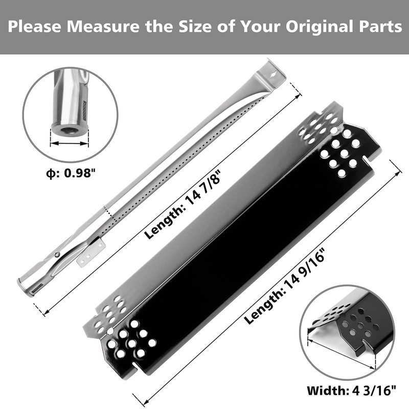 Barbqtime 6 Burner Grill Replacement Parts for Nexgrill 720-0898,720-0896CA, Porcelain