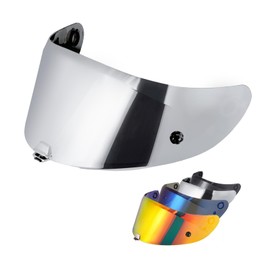 Motorcycle Helmet Visor for Rpha 70/Rpha 11/HJ-26, Motorcycle Wind Protection Helmet Lens Visor Full Face Helmet Visor, Motorcycle Helmet Accessories Replacement (Chrome Silver)