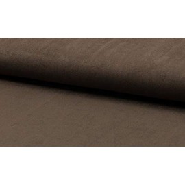 Luxury Stretchy Faux Suede Suedette Fabric Material - Brown, 1MTR 145cmx100cm