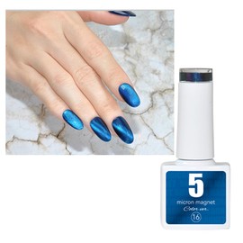 5 Micron Ultra Fine Color Magnetic Bounder, Magnetic Nail, 5 micron Color Gel, Popular, Self Gel Nail, Easy and Cute, (5 Micron Coloor Ver.)
