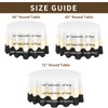 LALAPORT 120" Round Polyester Tablecloth for Parties, Wedding, Party, Events,