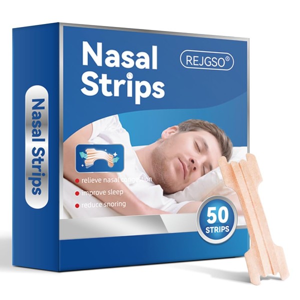 REJGSO 50 Count Nasal Strips, Nose Strips for Breathing, Snore