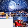 Christmas Backdrop Village Winter View Forest Background Trees Snowing Shining