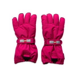 Kabooki Unisex Children's LWAZUN 705 Finger Gloves with Membrane Winter Gloves, Dark Pink, 146/152, Dark pink