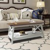 Rainbow Sophia Farmhouse Coffee Table with Corner Protection, 40 Inch,