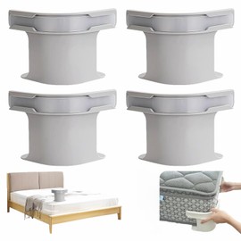 Lock Sheet Holders Set of 4, Bed Sheet Holders for Corners, Heavy Duty Bed Sheet Lock Clips Fitted Sheet Straps Fit All Mattress Size (White)