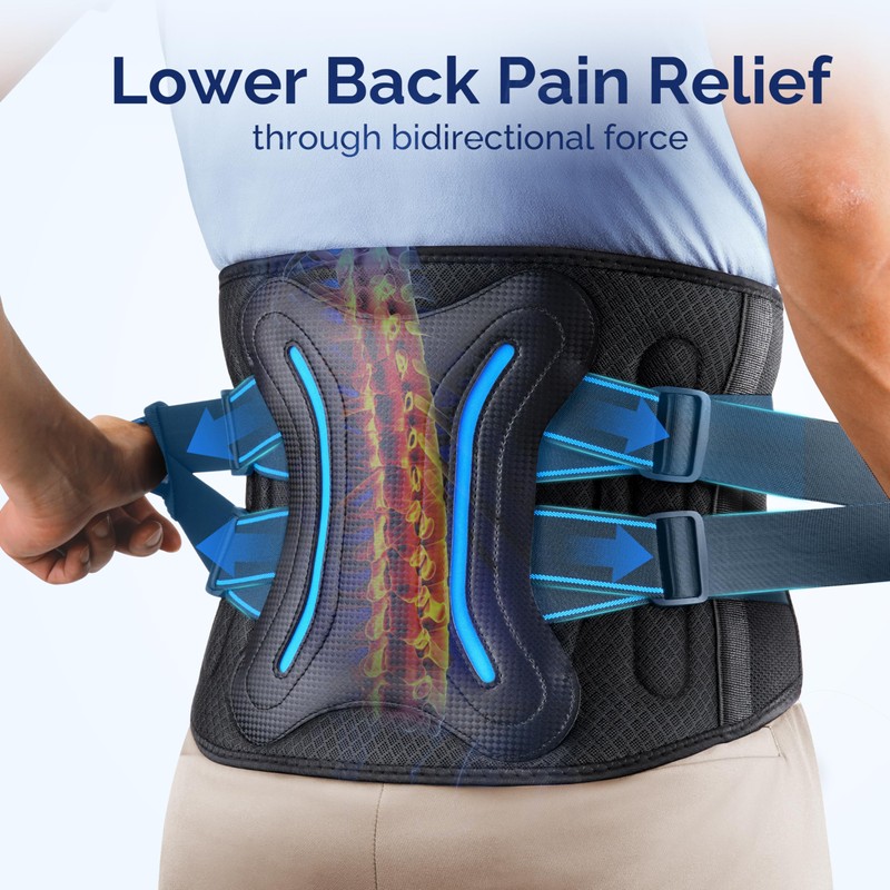 FEATOL Lower Back Brace with 5 Reinforced Stays for Women