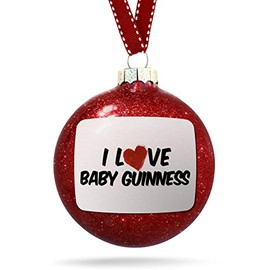 NEONBLOND Christmas Decoration I Love Baby Guinness Cocktail Ornament