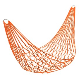 FONGKNOX Travel Hammock Camping Hammock Net Mesh Nylon Sleeping Bed with Tie Rope for Garden Beach Camping Hunting Hiking Traveling Orange