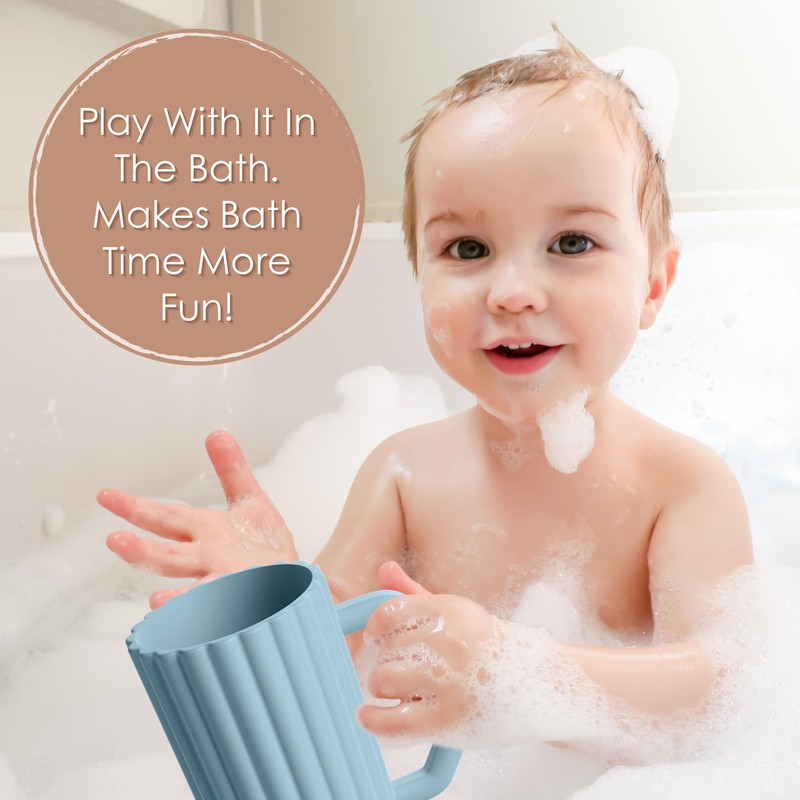 Mintlyfe Baby Bath Rinse Cup, Silicone Body Washing Rinser Cup