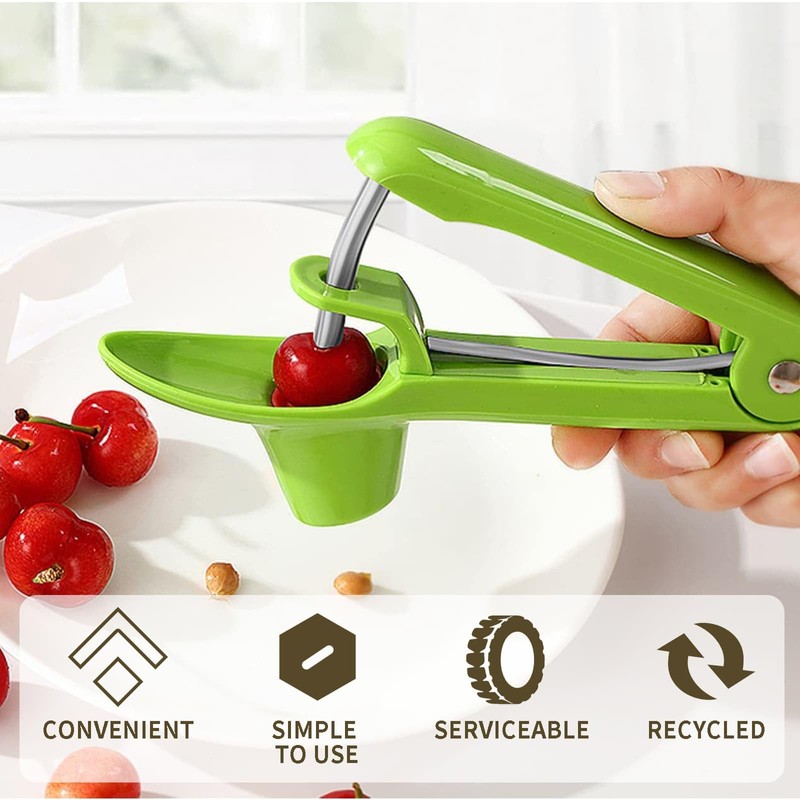 Cherry Pitter Tool 2pcs Cherry Stoner Remover Tool Multi-Function Fruit
