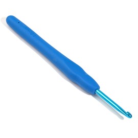 4 mm Crochet Hook, Aluminum Soft Grip Rubber Handle Needles Ergonomic Knitting Needles Crochet Needle for Beginners and Handmade DIY Knitting Crochet (4 mm)