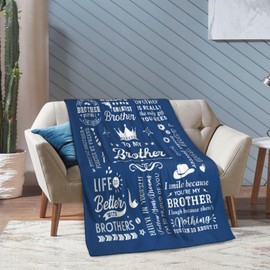 Christmas Brother Gifts, Gifts for Brother for Christmas, Brother Gifts from Sister, Brother Birthday Gifts, Birthday Gifts for Brother, Gifts for Adult Brothers, to My Brother Blanket 60x50 inch