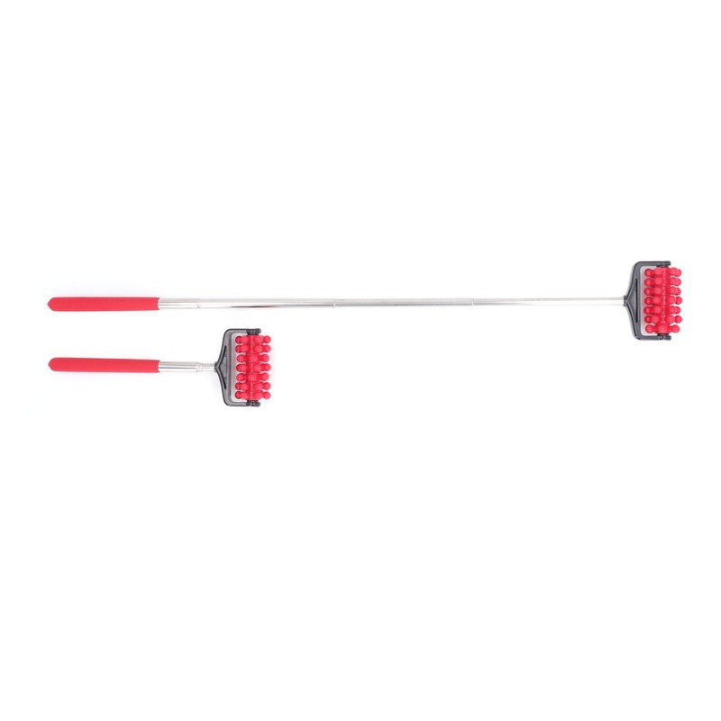 2pcs Telescopic Back Massage Roller Stainless Steel Rolling Back Massager