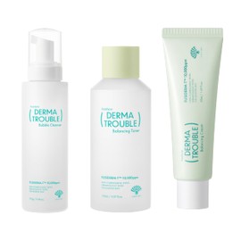 FUSIDYNE Derma Trouble Balancing AC 3 Step Kit, Soothing Care with Sebum-Control Complex for Blemish-Prone, Bumpy Skin, Visible Pores, Sebum Filaments