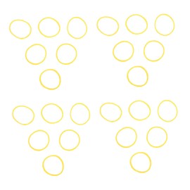 Mikinona 1bag High Temperature Resistant Rubber Bands Elastic Hair Ties for Hair Salons Projects and Everyday Use Yellow Safe and Flexible Rubber Material