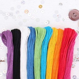 ThreadArt Premium Egyptian Long Fiber Cotton Embroidery Floss Thread Kit in Rainbow Bright Colors - Six Strand Set for Hand Embroidery, Friendship Bracelets, Cross stitch and Crafts