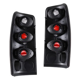 ROXX Taillights Tail Lamps Compatible with 2000 2001 2002 2003 2004 2005 2006 Chevy Suburban 1500/2500 Tahoe GMC Yukon SLT (XL) Black Smoke(Do Not Fit Double Door/Barn Door Models)