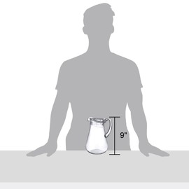 Amazing Abby - Droply - Plastic Pitcher (64 oz, 2 Quart), Clear Water Pitcher with Lid, Fridge Jug, BPA-Free, Shatter-Proof, Great for Iced Tea, Sangria, Lemonade, Juice, Milk, and More