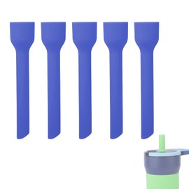 5pcs Silicone Straws Compatible with Brümate Leap 12oz Kids Tumbler, Silicone Straws BPA-Free Straw Kits Easy to Clean Straw Accessories for Brümate Leap 12oz Kid Tumbler (Blue)