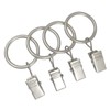 AMZSEVEN 44 Pack Metal Curtain Rings with Clips, Curtain Hangers
