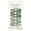 Basic Sense Gingham Check Metal Bobby Pins for Girls School