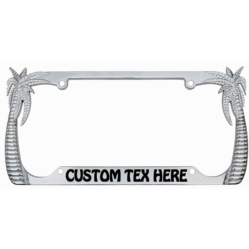 Aloha Palm Tree Heavy Duty Metal License Plate Frame 8