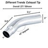 Floshine Diesel Exhaust Elbow Tip Chromed Steel Side Exit Exhaust