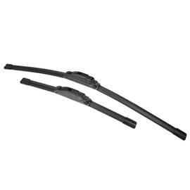 X AUTOHAUX 2pcs 24"+14" Silicone Front Windshield Wiper Blade for Kia Picanto 2011-2020 Windscreen Wiper OE Replacement Set All-Seasons J/U Hook