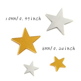 FEPITO 80g Gold Silver Star Confetti Table Confetti Metallic Foil Stars Sequin Christmas Table Confetti for Christmas Wedding Party Decoration