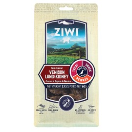 ZIWI ZIWI Dog Chews and Treats C Venison Lung & Kidney - All Natural, Air-Dried, Single Protein, Grain-Free, High-Value Treat, Snack, Reward 2.1 Ounce (Pack of 1)