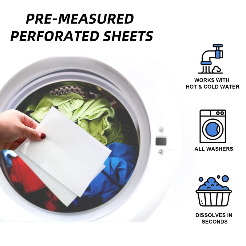 Laundry Detergent Sheets Up to 60 Loads, Fresh Linen -