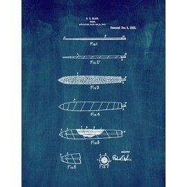 Cigar Patent Print Midnight Blue (11" x 14") M13296