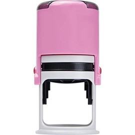 Round Notary Stamp for State of South Carolina | Self Inking Unit - Shiny Printer R-542 with Unique Body (Pink)