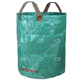 GroundMaster Round Garden Waste Sack 500 Litres - Garden Bag Stable, Robust & Reinforced - Big Bag Leaf Bag - Garden Waste Bag - Multi-Purpose Large Bag for Garden Waste, Construction Rubble, Lawn