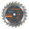 Truper ST-424 Disco sierra p/madera 4-1/2', 24 dientes, centro 3/8