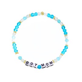 Jgrprlq Boy Mom Bracelet for Women Boy Mom Gifts for New Mama Beads Bracelet Mother's Day Gifts from Son
