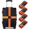 Luggage Straps for Suitcases 4 Pack, TSA Approved Travel Essentials,
