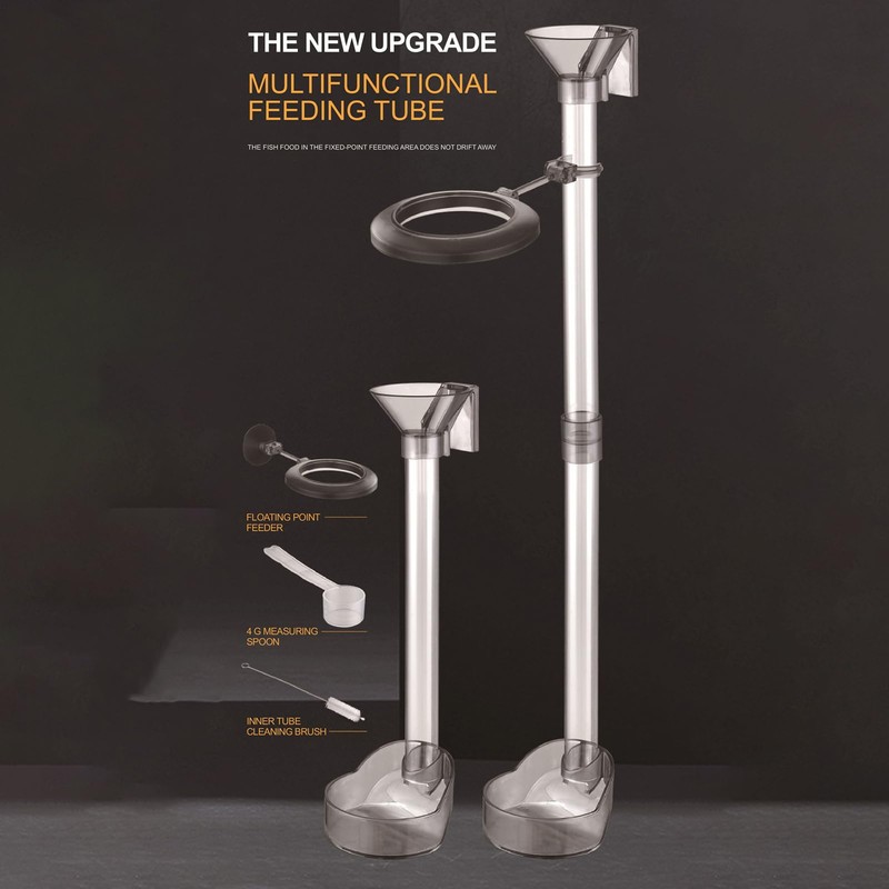 Fish Feeding Tube Dish, Multifunctional Large Diameter Funnel Toxic Free