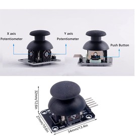VISSQH XY Dual Axis Joystick Breakout Module PS2 Joystick Game Controller for Arduino, Pack of 10