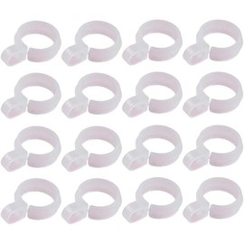 PurYupearl 30 Pieces Windproof Buckle Hook Clips Plastic Cloth Hanger Windproof Clothes Hanger Clip Buckle,White Utility Hooks Industrial Hooks (for 25-29mm Round Tube)